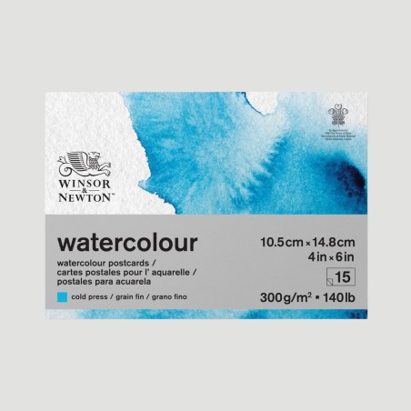 Album Watercolour Postcards Winsor&Newton, 15 fogli per cartoline formato 10,5x14,8cm