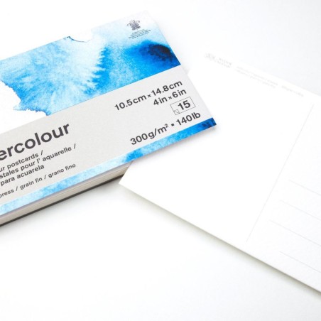 Album Watercolour Postcards Winsor&Newton, 15 fogli per cartoline formato 10,5x14,8cm