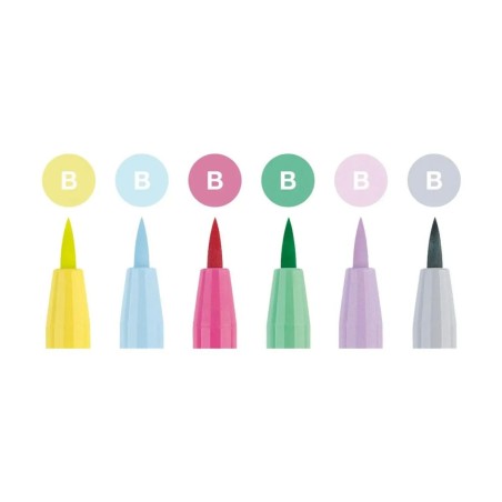 Faber-Castell Set 6 Penne Pitt Artist Pen Brush Faber-Castell, Colori Pastello