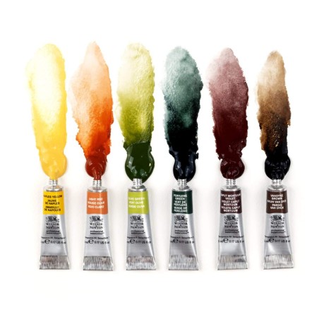 Winsor&Newton Set Rich Earth Professional Watercolour Winsor&Newton, 6 colori della terra in tubetti da 5ml