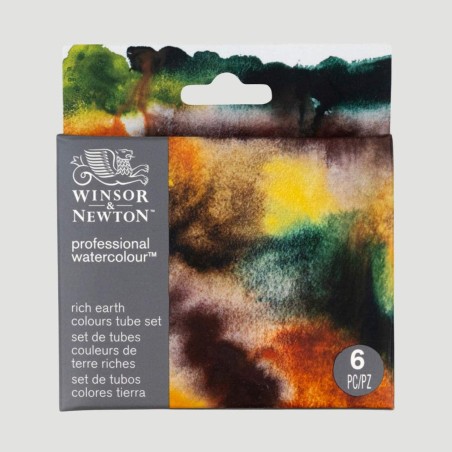 Set Rich Earth Professional Watercolour Winsor&Newton, 6 colori della terra in tubetti da 5ml