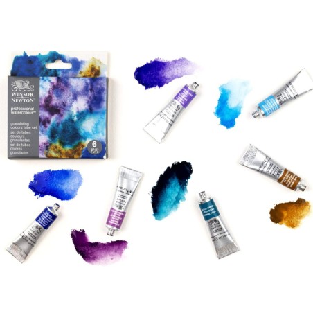 Winsor&Newton Set Granulating Professional Watercolour Winsor&Newton, 6 colori granulati in tubetti da 5ml