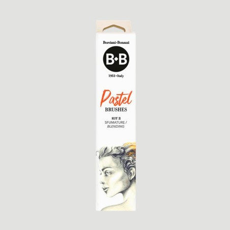 Pennello per Pastello Pastel Brushes Borciani e Bonazzi, Kit 2 per realizzare sfumature