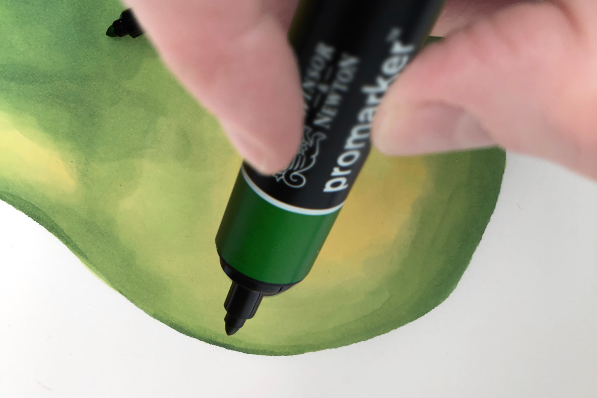 Realizzare una pera con i Promarker di Winsor&Newton - Momarte