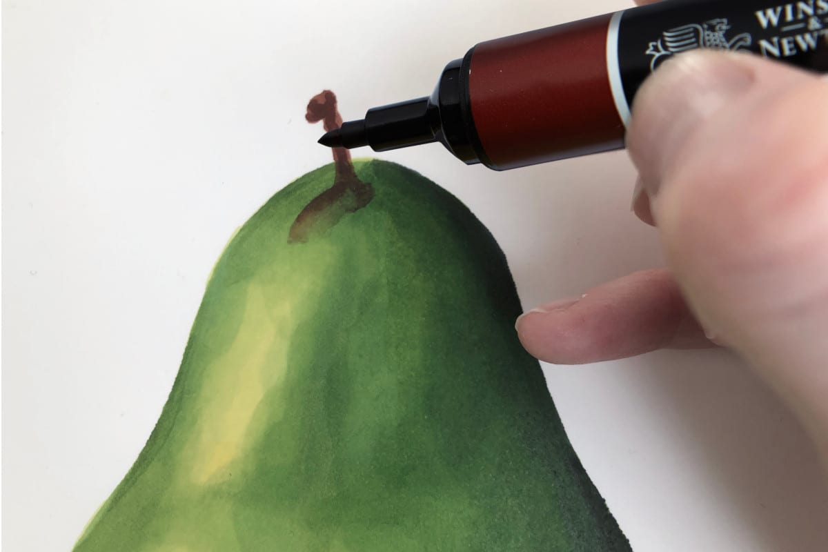 Realizzare una pera con i Promarker di Winsor&Newton - Momarte